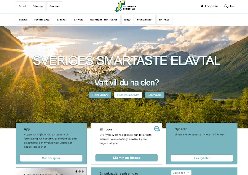 Storuman Energi AB omdöme webbplats
